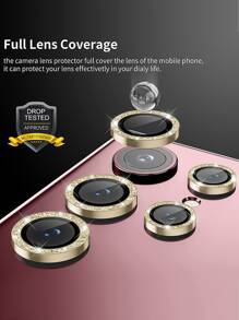 鋼化手機攝像頭保護膜兼容三星S22 - 金色 - 查看 6