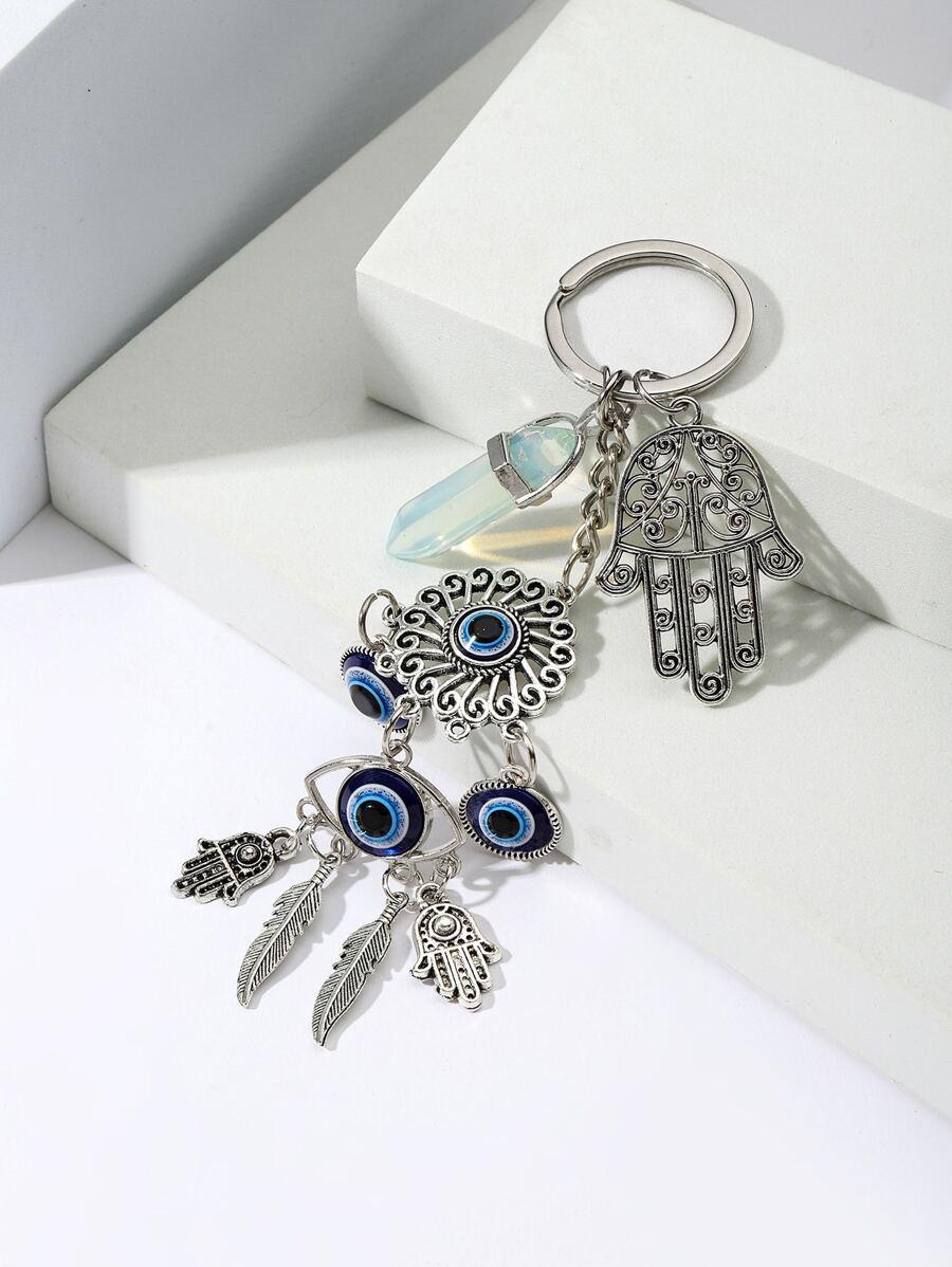 Llavero accesorio mano Hamsa & aojo - Multicolor - Ver 1