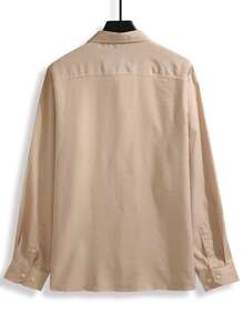 Manfinity Mode 男士方格紋圖案鈕扣前衣 - 彩色 - 查看 2