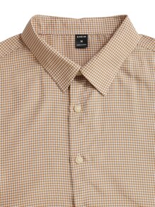 Manfinity Mode 男士方格紋圖案鈕扣前衣 - 彩色 - 查看 4