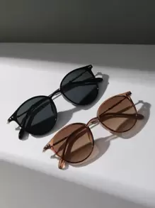 2 副女士铆钉细节太阳镜海滩配饰复古太阳镜海滩太阳镜女士海滩配饰太阳镜太阳镜遮阳基本款和适合毛衣牛仔裤运动裤连帽衫夹克连衣裙和长袖衬衫的时尚遮阳优雅装扮家庭出游旅行度假夏季海滩度假、户外、旅行