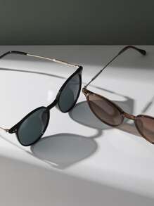 2 副女士铆钉细节太阳镜海滩配饰复古太阳镜海滩太阳镜女士海滩配饰太阳镜太阳镜遮阳基本款和适合毛衣牛仔裤运动裤连帽衫夹克连衣裙和长袖衬衫的时尚遮阳优雅装扮家庭出游旅行度假夏季海滩度假、户外、旅行