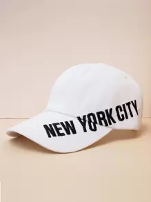 男士字母刺繡棒球帽 - 白色 - 查看 1