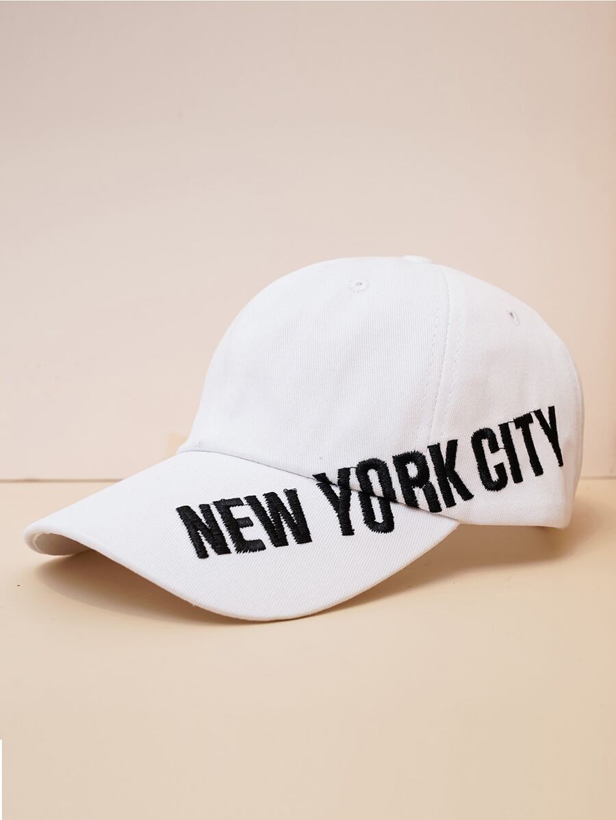 男士字母刺繡棒球帽 - 白色 - 查看 1
