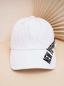 男士字母刺繡棒球帽 - 白色 - 查看 2