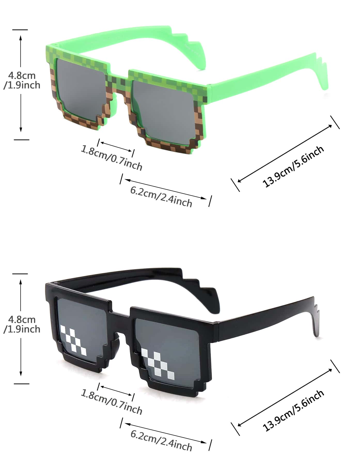 2pairs Kids Geometric Frame Fashion Glasses - Grey - View 4