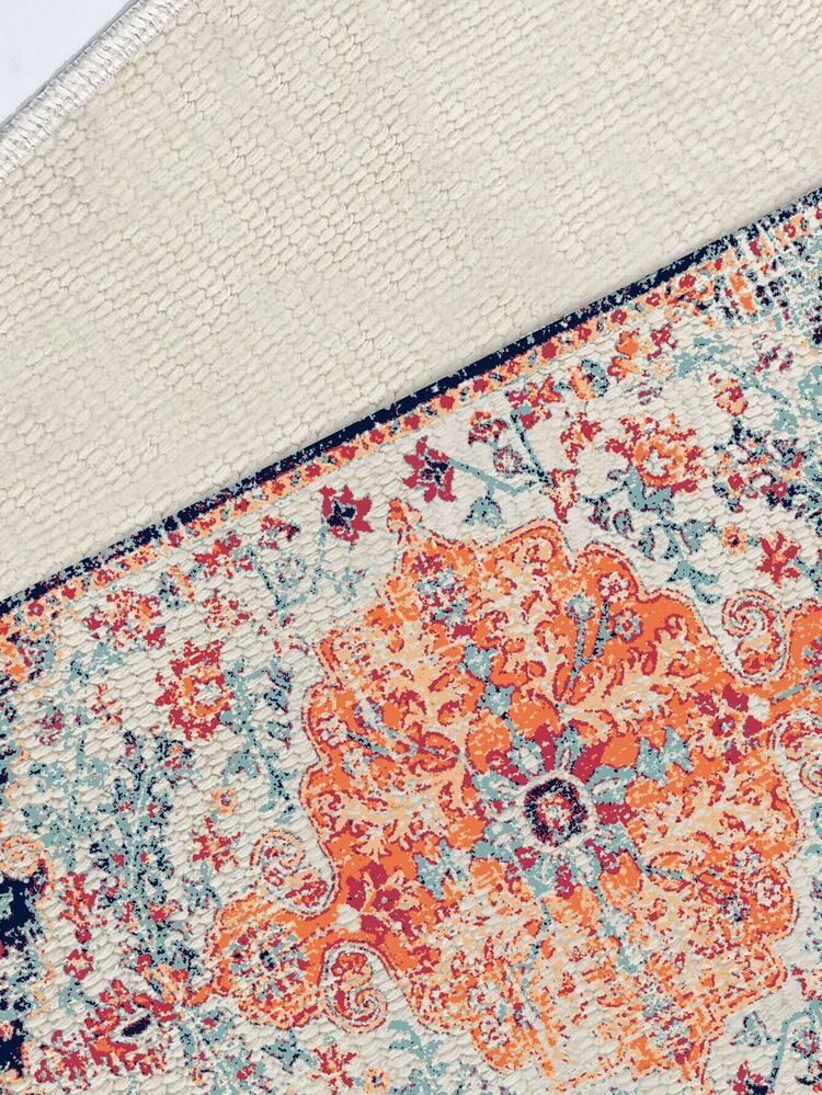 1 pieza Alfombra voluta con diseño de fleco - Multicolor - Ver 3