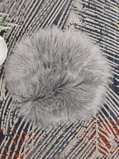 1pc Round Plush Rug ,Room Decor
