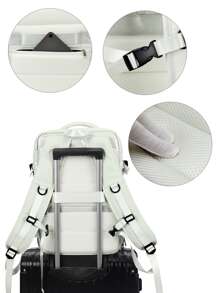 17英寸中號功能背包正面拉鍊帶 USB 充電端口書包書包書包書包背包學校背包筆記本電腦包電腦包書包背囊單肩包旅行包運動包書包學習用品高中高中生大學生初中生中學生在校學生研究生大學生學校大學生商務戶外徒步旅行露營運動 - 薄荷綠 - 查看 9