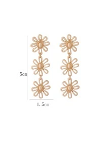 花耳墜 - 金黃色 - 查看 4