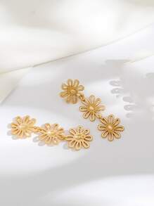 花耳墜 - 金黃色 - 查看 5