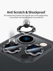 3入組鏡頭保護膜，相容於 iPhone 15/15Pro/15Plus/15Promax - 黑色 - 查看 4