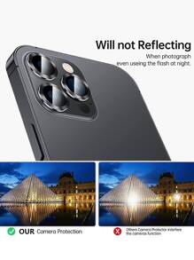 3入組鏡頭保護膜，相容於 iPhone 15/15Pro/15Plus/15Promax - 黑色 - 查看 5