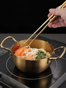 1pc Stainless Steel Pot - Gold - View 2