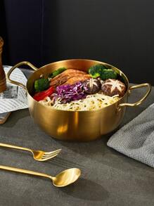 1pc Stainless Steel Pot - Gold - View 4