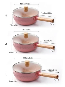1入組多功能木柄鍋 - 粉色 - 查看 2