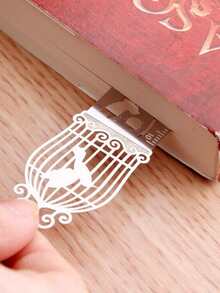 4入組/套銀色太陽和星星圖案鏤空書籤鋁質多用途閱讀書籤 - 銀色 - 查看 4