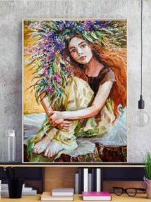 人像圖案DIY鑽石畫不附框架 - 彩色 - 查看 1