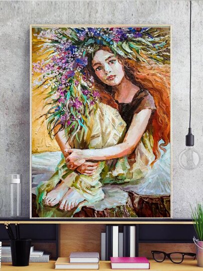 人像圖案DIY鑽石畫不附框架