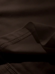 ROMWE MEN Grunge Punk Guys Skull & Letter Graphic Tee - Chocolate Brown - View 4