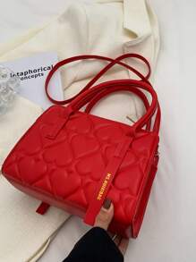 心壓花方包 - 紅色 - 查看 7