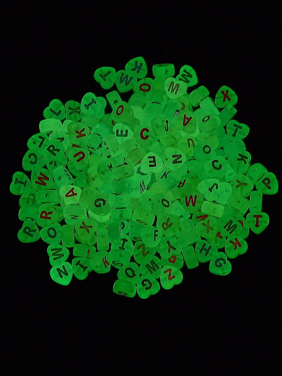 1pack Glow In The Dark Heart Detail DIY Bead - Multicolor - View 1