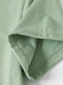 Tops con gái Slogan Thực vật Giải trí - màu xanh lá - Xem 6