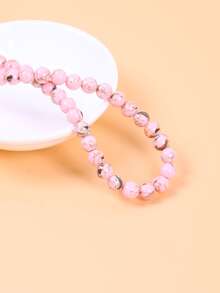 1 hebra Accesorio de joya DIY cuenta - Rosa - Ver 3