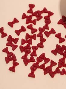 1pack Bow Design Nail Art Decoration - Red - View 2