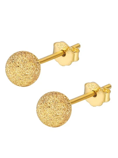 ELSEDES 1 对手工制作 S925 纯银哑光饰面时尚简约风格优雅女士耳钉