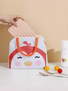 1pc Cartoon Bear Pattern Lunch Bag - Coffee Brown - View 4