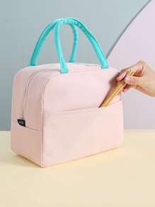 1pc Cartoon Graphic Lunch Bag - Pink - View 5