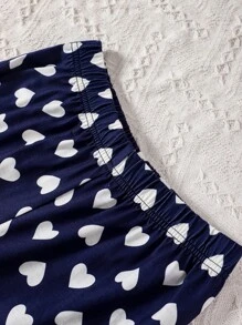 Girls Heart & Letter Graphic PJ Set - Multicolor - View 4