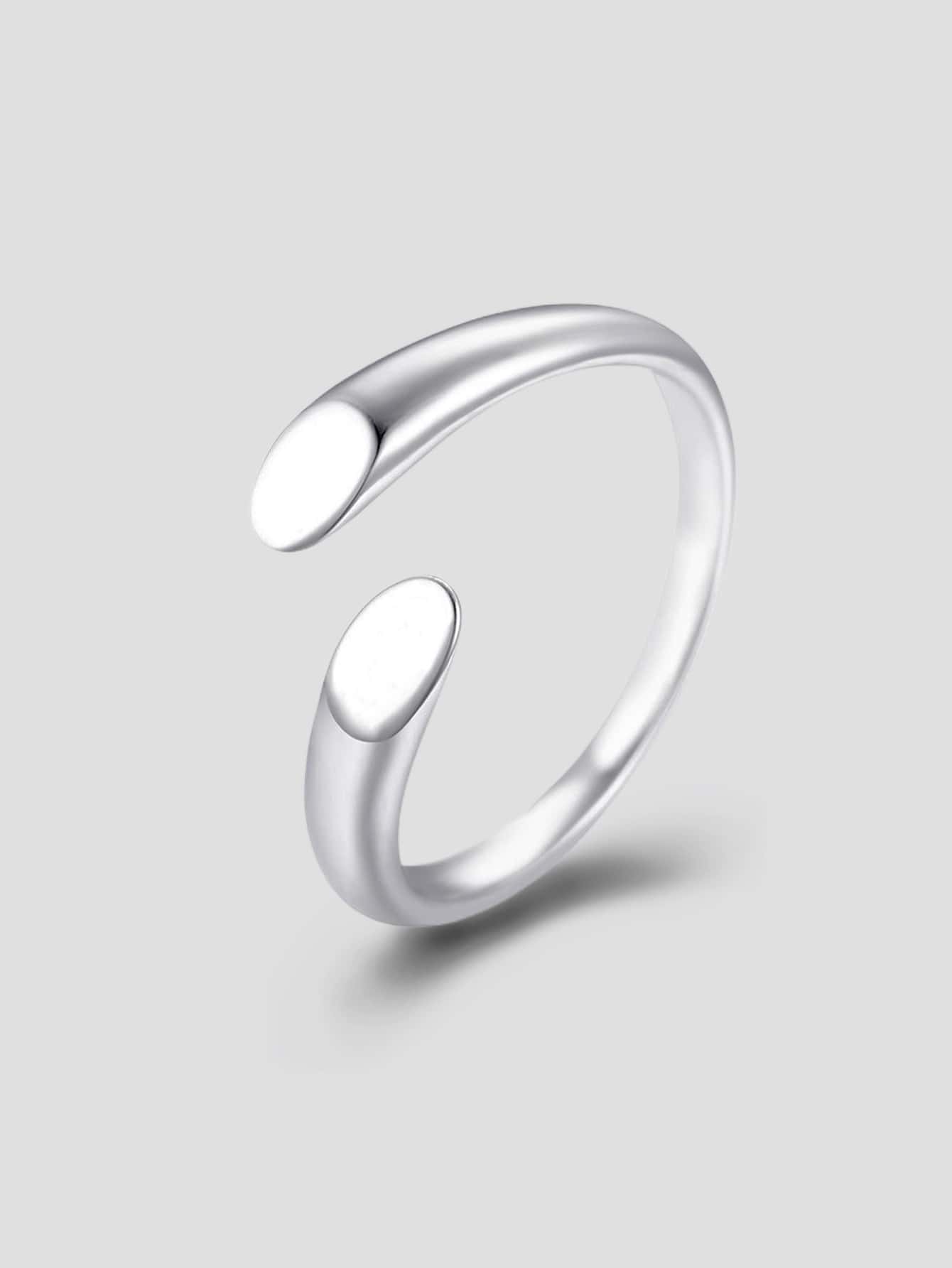 Minimalist Silver Wrap Ring - Silver - View 1