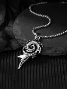 MSCXDK 1 st Men Rund Pointer Quartz Watch & 1st Halsband - Svart - Visa 4