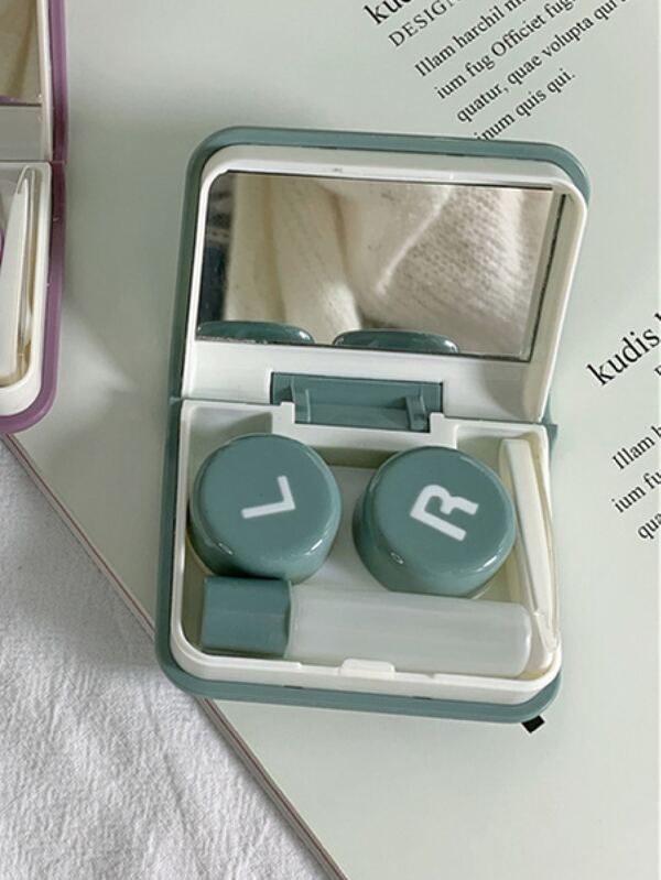 Random Color Solid Contact Lens Case Set SHEIN USA