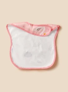 Baby Swan Print Bib - Pink - View 4
