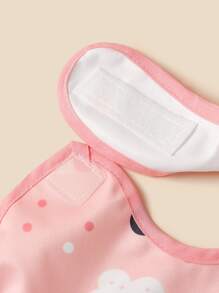 Baby Swan Print Bib - Pink - View 5