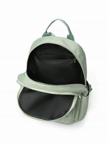 衍縫設計功能背包 - 綠色 - 查看 5