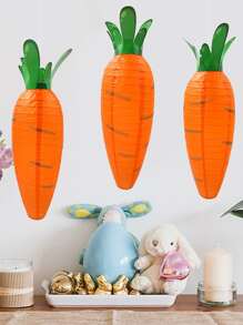 1入組胡蘿蔔設計裝飾紙燈籠 - 彩色 - 查看 2