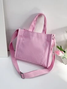 極簡風格方包 - 粉色 - 查看 1