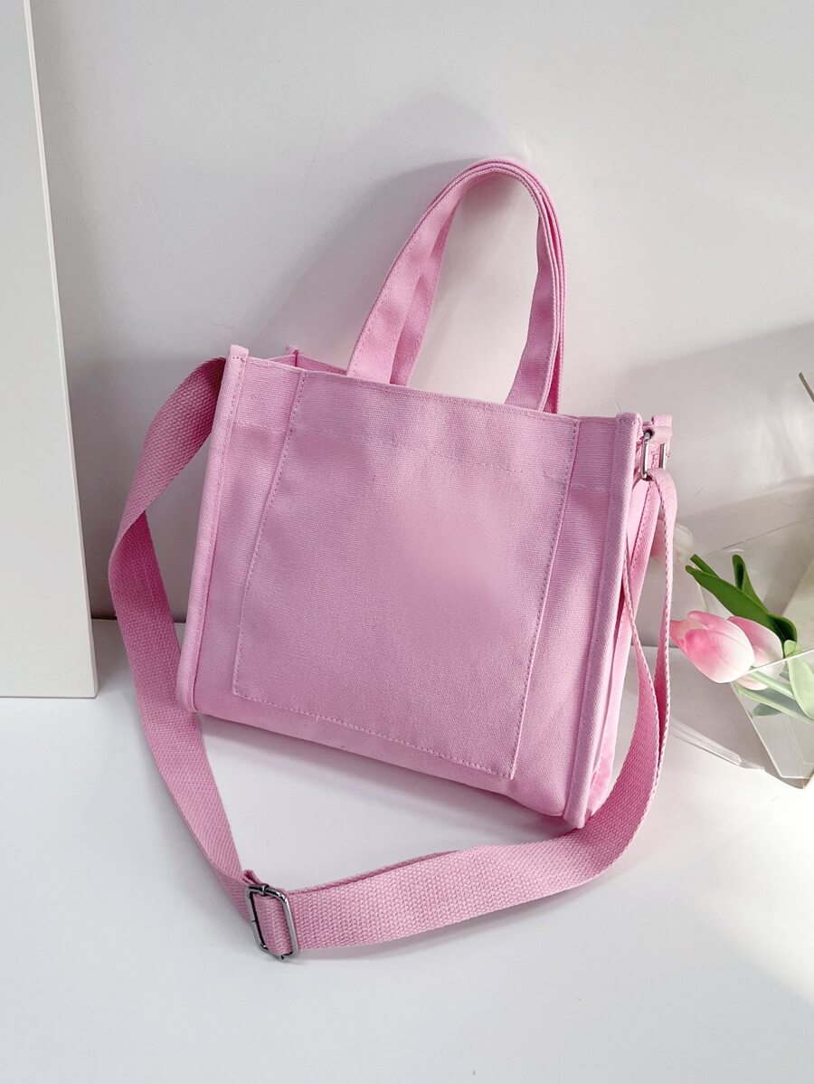 極簡風格方包 - 粉色 - 查看 1