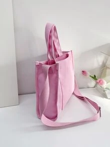 極簡風格方包 - 粉色 - 查看 3