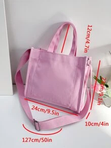 極簡風格方包 - 粉色 - 查看 4