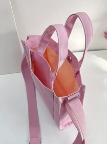 極簡風格方包 - 粉色 - 查看 5