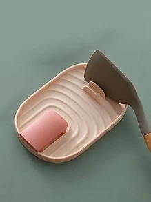 1入組可折疊廚房排水管簡單實用鍋蓋架 - 粉色 - 查看 2