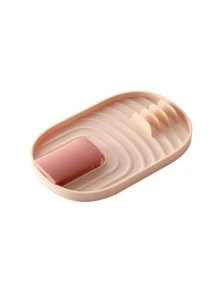 1入組可折疊廚房排水管簡單實用鍋蓋架 - 粉色 - 查看 3