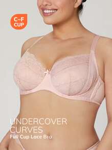 LUVLETTE Lingerie Unlined Lace Bra - Pink - View 2