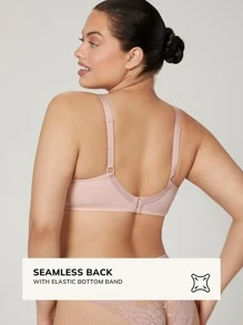 LUVLETTE Lingerie Unlined Lace Bra - Pink - View 5