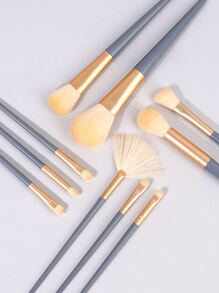 10支装黑色化妆刷套装，包含遮瑕刷、眼影刷、粉底刷，男女通用，化妆刷套装，化妆刷组合，化妆刷套装，全套化妆刷，化妆刷套装，化妆刷礼盒